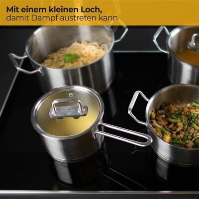 Glass lid 16 cm - For all pans and pots with an inner diameter of 16 cm