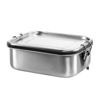 Small lunch box with divider - leak proof - plastic free - 800ml - stainless steel