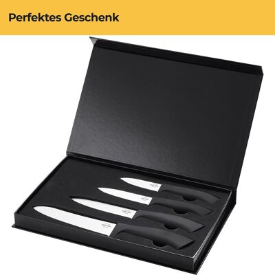 Ceramic knife set - white - 4 pieces made of zirconia ceramic