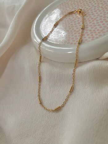 Bracelet de cheville Boho - Bracelet et bracelet de cheville à chaîne simple en or - Apprêts en acier inoxydable en or - Bracelet de cheville étanche 2