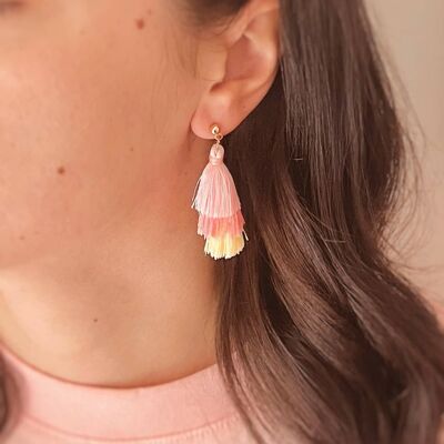 Statement Earrings - Tassel Earrings - Colorful Statement