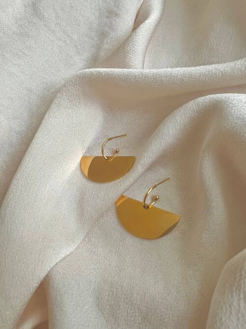 18k Gold Halfcircle Earrings