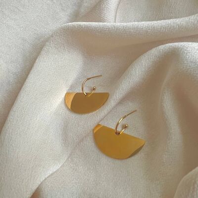 18k Gold Halfcircle Earrings