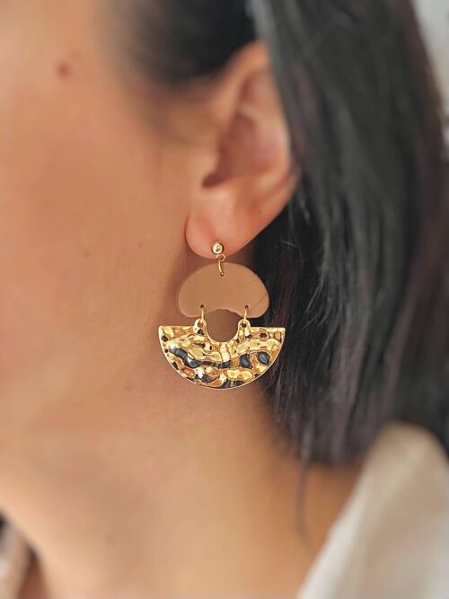 Boho Handmade Earrings with 18k Gold Earring pendants