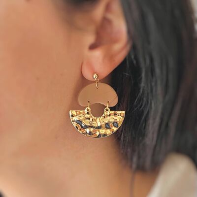 Boucles d'oreilles Boho faites à la main avec pendentifs en or 18 carats