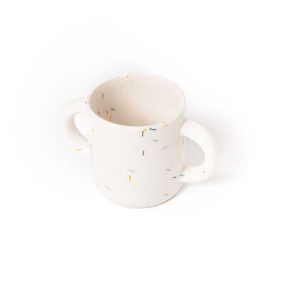 Silicone Baby Cup  with handles Confetti