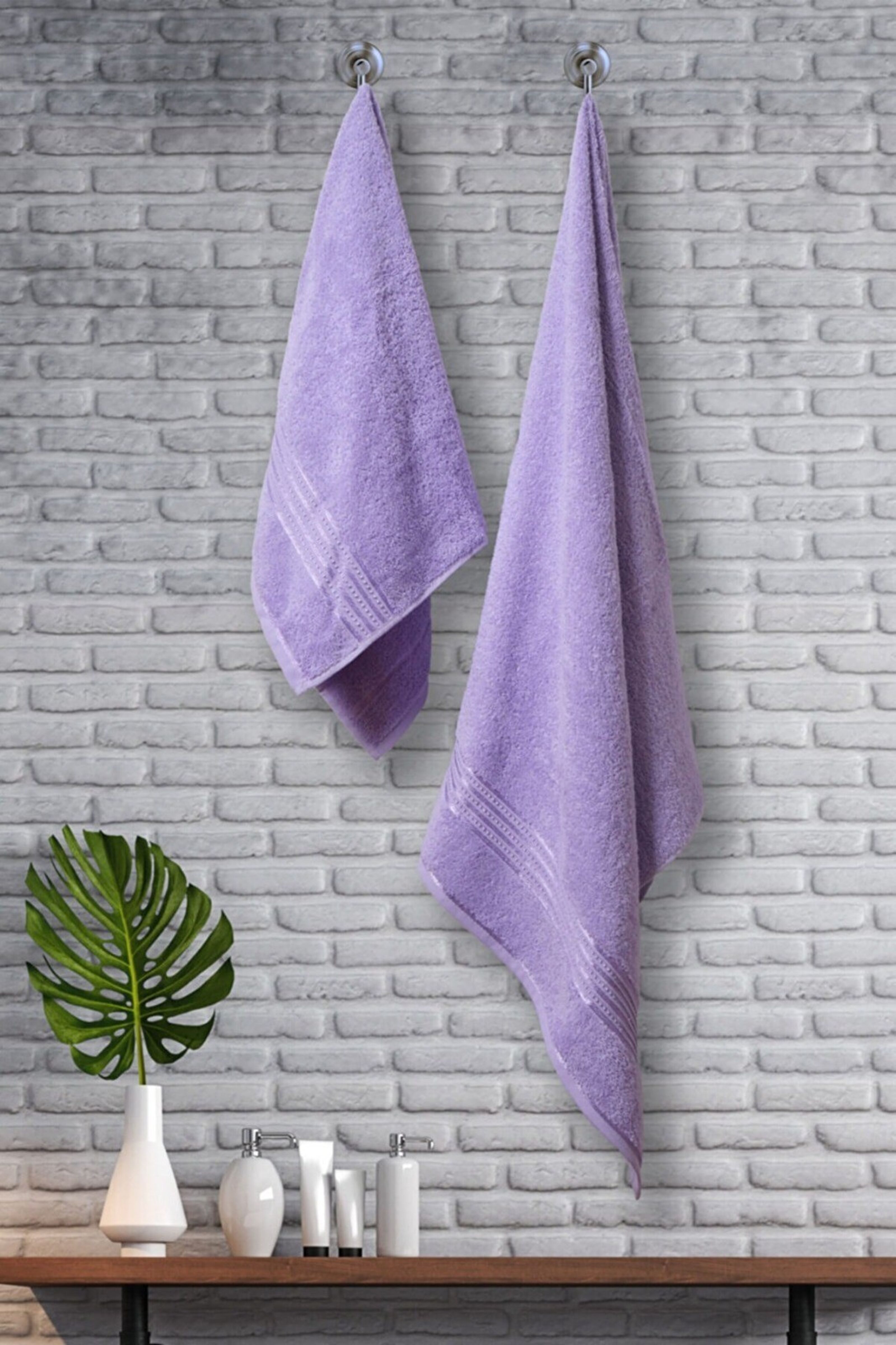 Buy wholesale Set of 2 bath Sifra, pink - towels soft cotton light