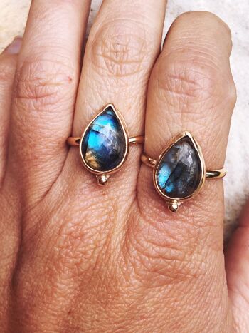 Bague bohème labradorite 4