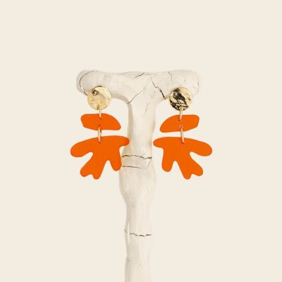 Mini carole earrings - orange