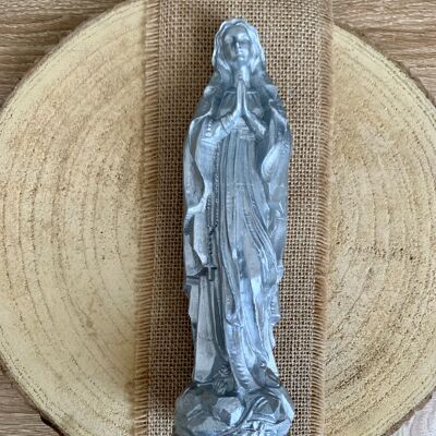 Madonna in silver lacquered wax