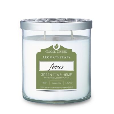 Green Tea & Hemp Goose Creek Candle® 453 grams Aromatherapy 60 Burning Hours