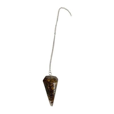 Orgonite Pendulum with Chain, Tiger's Eye