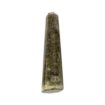 Tour Obélisque Orgonite, 10-12cm, Labradorite 2