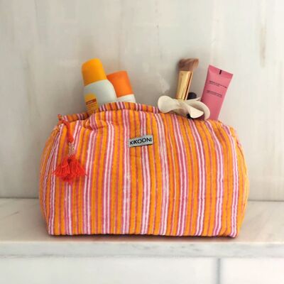 Cosmetic bag "Seasons" pink-orange