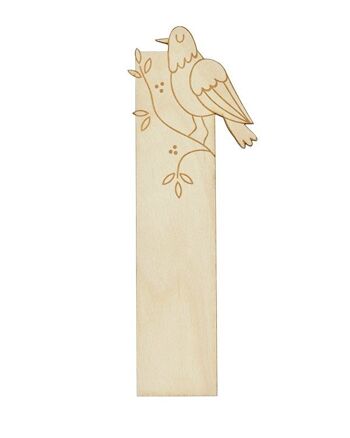 Marque-page en bois Oiseau 9