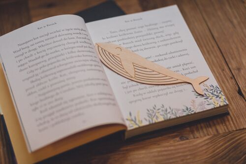 Wooden Bookmark Whale