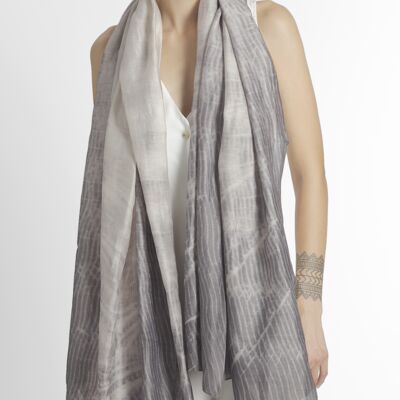 Foulard Shibori Argent