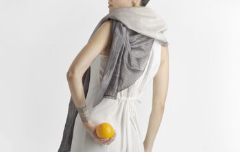 Foulard Shibori Argent 3