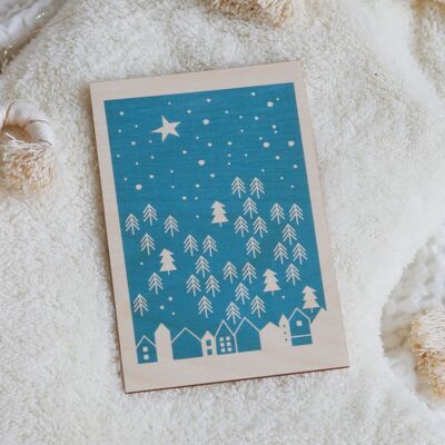 Wooden Card, Christmas