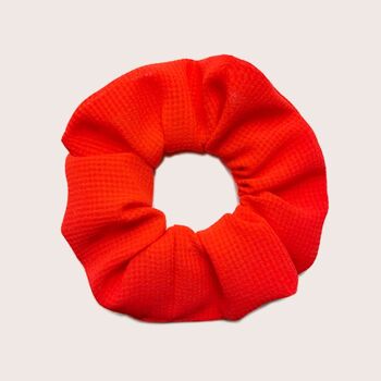 Chouchou COQUELICOT / polyester rouge texturé 3