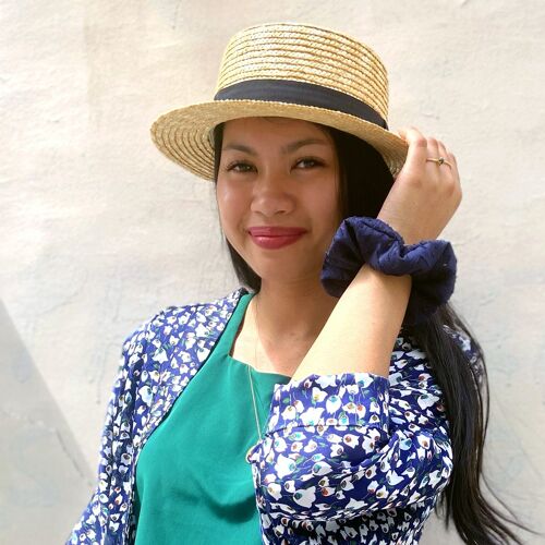 Chouchou LARA / polyester bleu marine