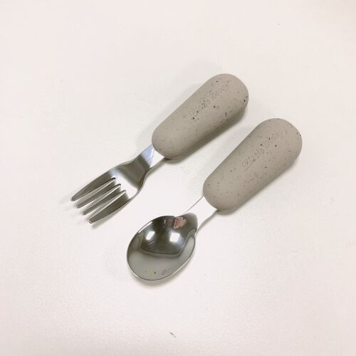 Spoon & Fork- Speckled Grey