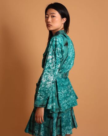 Veste saharienne classe turquoise pour femme - Visone 2