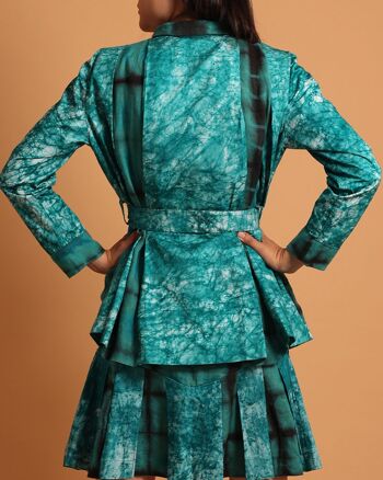 Veste saharienne classe turquoise pour femme - Visone 4