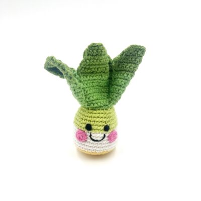 Hochet bok choy en crochet pour bébé