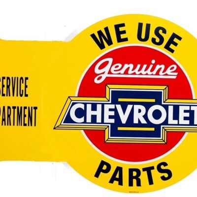 Enseigne publicitaire Chevrolet - recto-verso