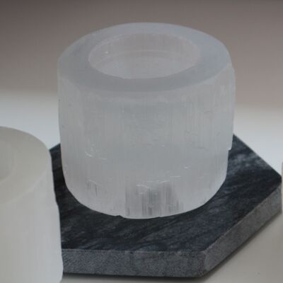 Selenite tealight holder