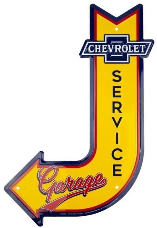 US Blechschild  Chevrolet Service Garage