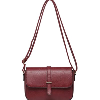 Qualité Noir Womens Cross Body Bag Flap Over Shoulder Bag Smart Messenger Travel Organizer Satchel Bag avec sangle réglable - Z-10030m rouge