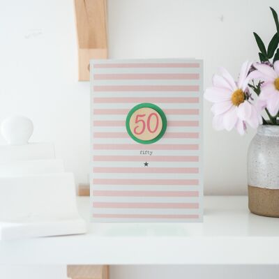 50e carte d'anniversaire