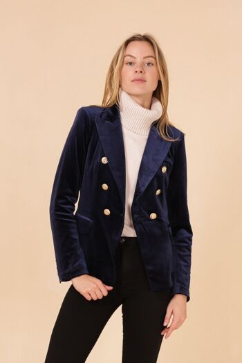 Veste Blazer en velours - V1721N 15