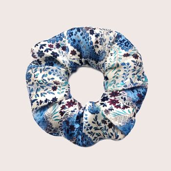 Chouchou SARAH / polyester motif cachemire bleu 3