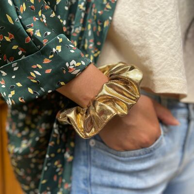 GOLDEN scrunchie / shiny gold polyester