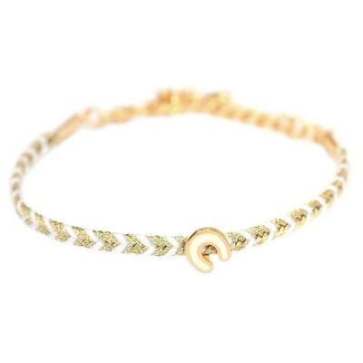 Bracciale portafortuna in oro bianco