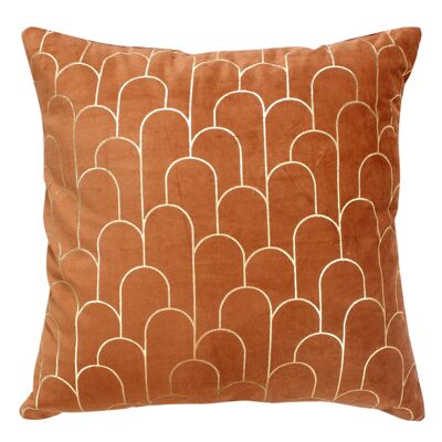 Cushion Art Deco | 50x50 cm | cognac