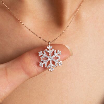 SNOWFLAKE ROSE GOLD CHAIN