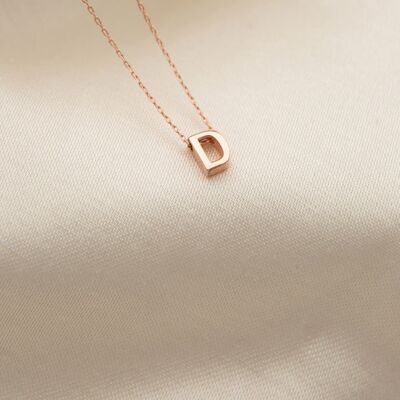 LETTER ROSE GOLD CHAIN