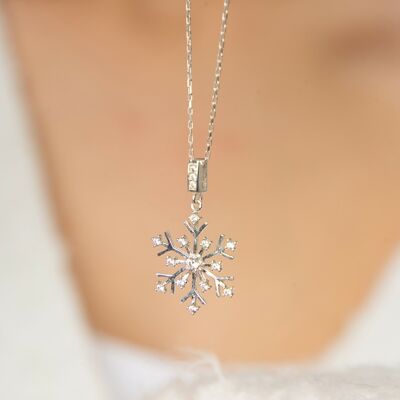 CADENA PLATA CRISTAL NIEVE