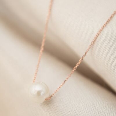 PEARL NECKLACE - rose gold
