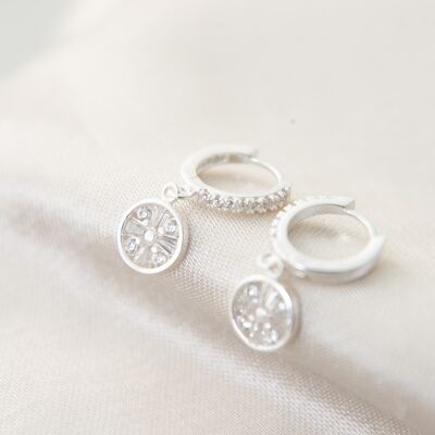 BOUCLES D'OREILLES ARGENT MANDALA