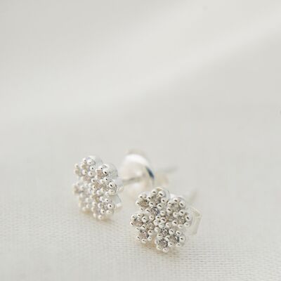 CLOVER EAR STUDS - silver