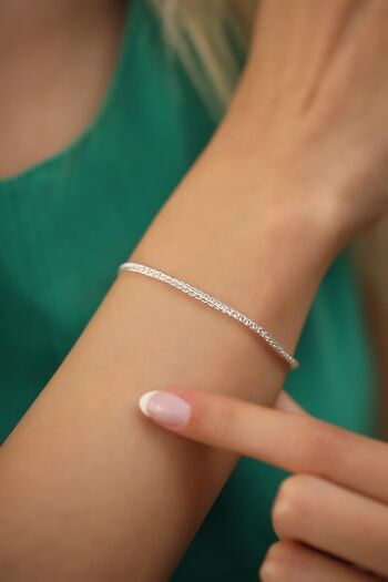 BRACELET TISSÉ ARGENT 1