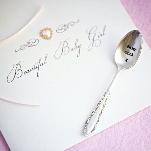 Vintage Silver Plated Spoon - Baby Girl