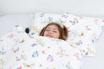 Parure de lit enfant Papillon 100% coton - 100x135+40x60 5