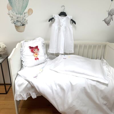 Juego de cama infantil libélula 100% algodón - 100x135+40x60