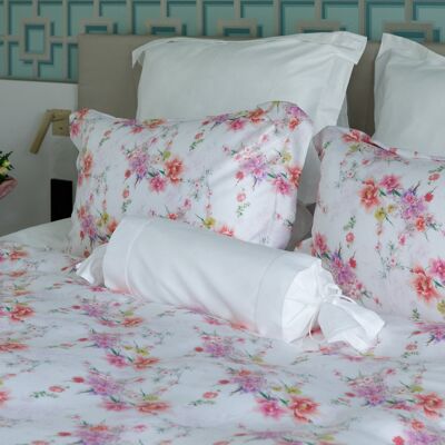 Bed linen set Monet White 100% Micro Modal Satin 305 TC non-iron - 140x200+70x90